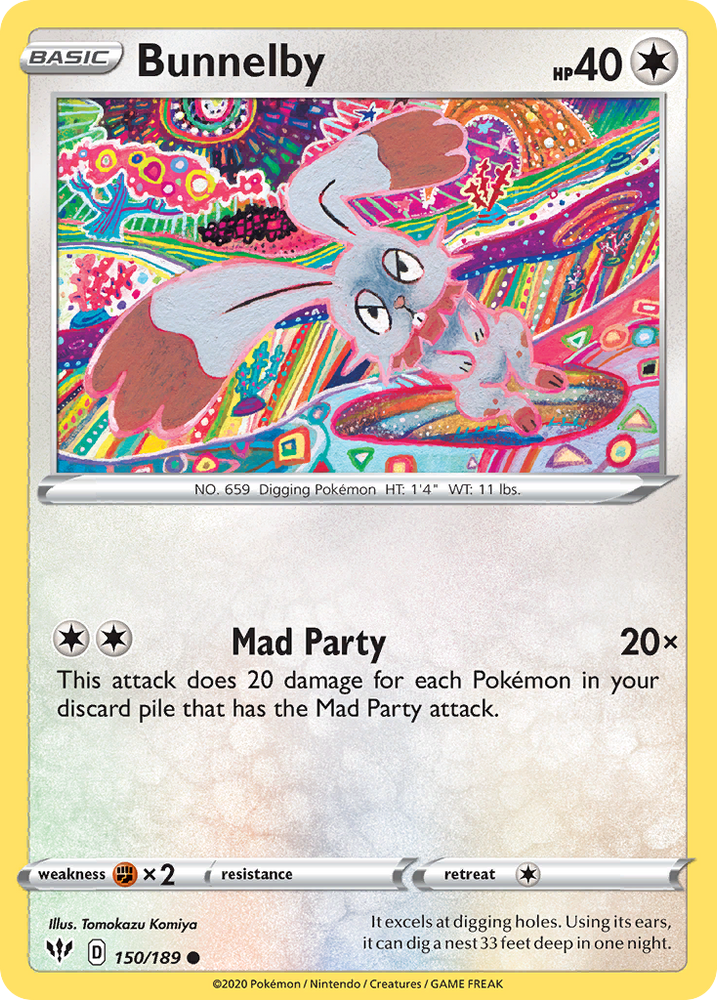 Pokemon | Bunnelby (150/189) [Sword & Shield: Darkness Ablaze] | The Nerd Merchant