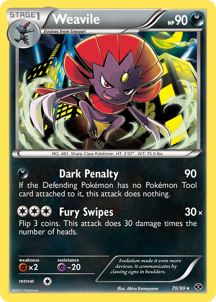 Pokemon | Weavile (70/99) [Black & White: Next Destinies] | The Nerd Merchant