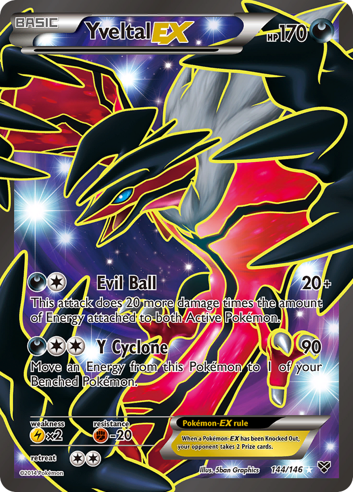 Pokemon | Yveltal EX (144/146) [XY: Base Set] | The Nerd Merchant