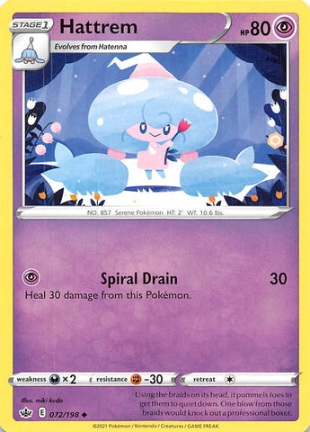 Pokemon | Hattrem (072/198) [Sword & Shield: Chilling Reign] | The Nerd Merchant