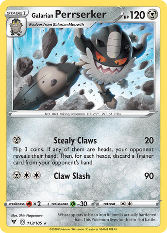 Pokemon | Galarian Perrserker (113/185) [Sword & Shield: Vivid Voltage] | The Nerd Merchant