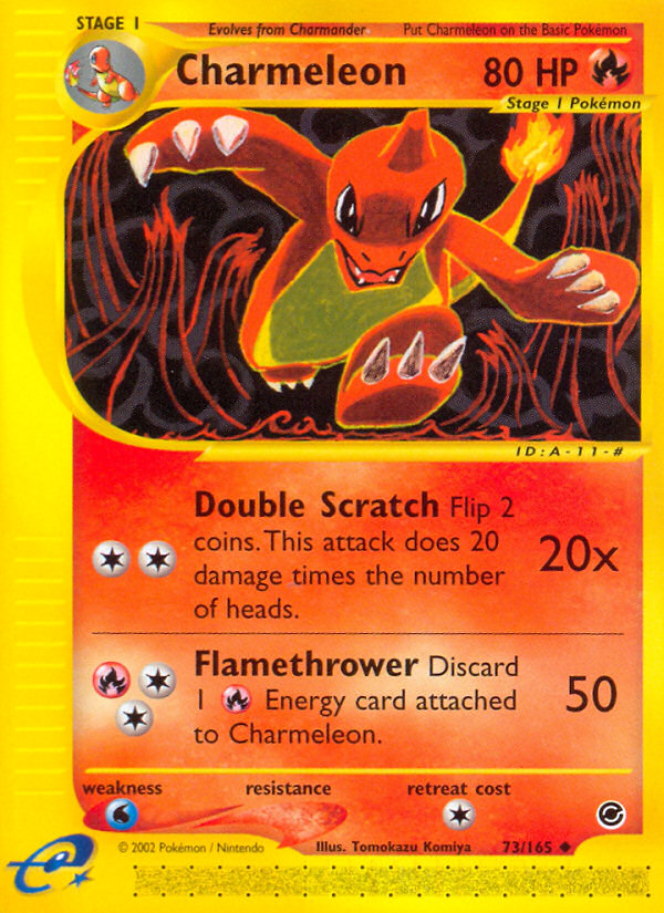Pokemon | Charmeleon (73/165) [Expedition: Base Set] | The Nerd Merchant