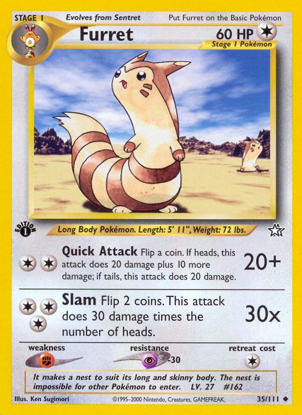 Pokemon | Furret (35/111) [Neo Genesis 1st Edition] | The Nerd Merchant