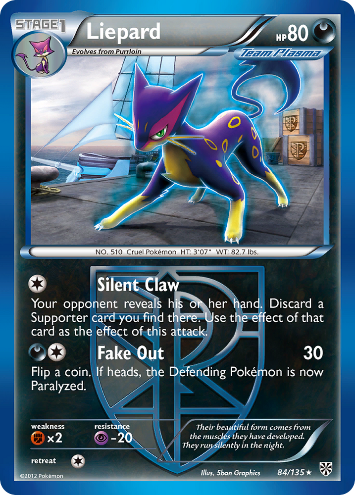 Pokemon | Liepard (84/135) [Black & White: Plasma Storm] | The Nerd Merchant