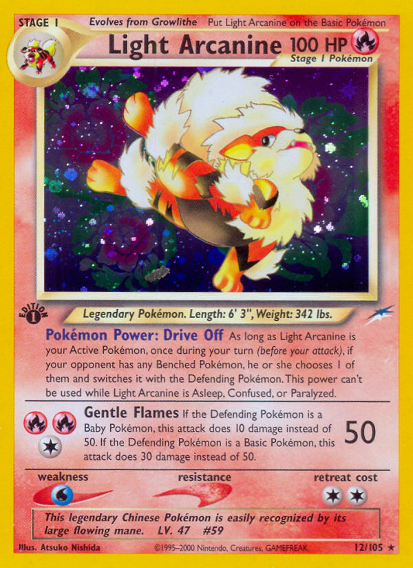 Pokemon | Light Arcanine (12/105) [Neo Destiny 1st Edition] | The Nerd Merchant