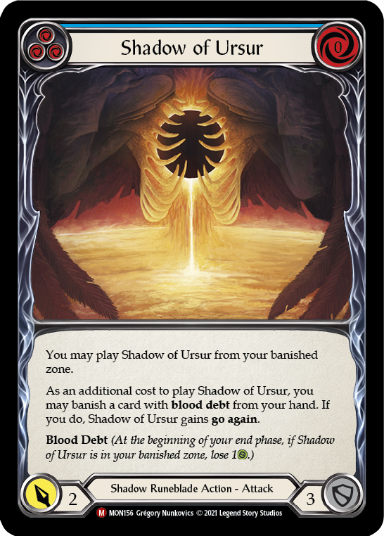 Flesh and Blood TCG | Shadow of Ursur [MON156-RF] (Monarch)  1st Edition Rainbow Foil | The Nerd Merchant