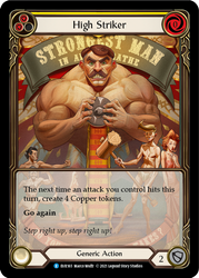 Flesh and Blood TCG | High Striker (Yellow) [EVR165] (Everfest)  1st Edition Extended Art Rainbow Foil | The Nerd Merchant
