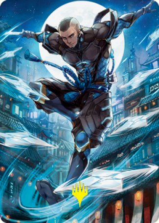 Magic | Kaito Shizuki 1 Art Card (Gold-Stamped Signature) [Kamigawa: Neon Dynasty Art Series] | The Nerd Merchant