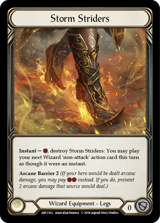 Flesh and Blood TCG | Storm Striders [ARC116-L] (Arcane Rising)  1st Edition Cold Foil | The Nerd Merchant