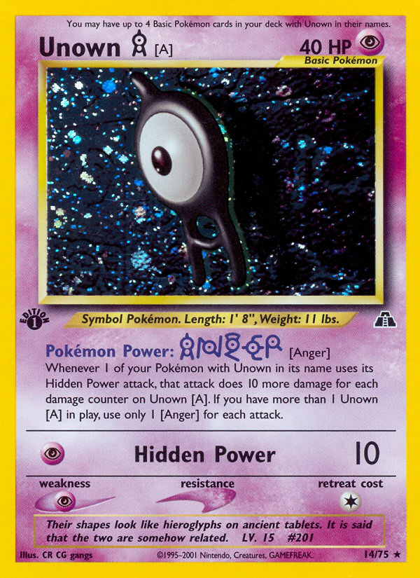 Pokemon | Unown [A] (14/75) [Neo Discovery 1st Edition] | The Nerd Merchant