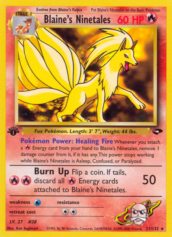 Pokemon | Blaine's Ninetales (21/132) [Gym Challenge 1st Edition] | The Nerd Merchant