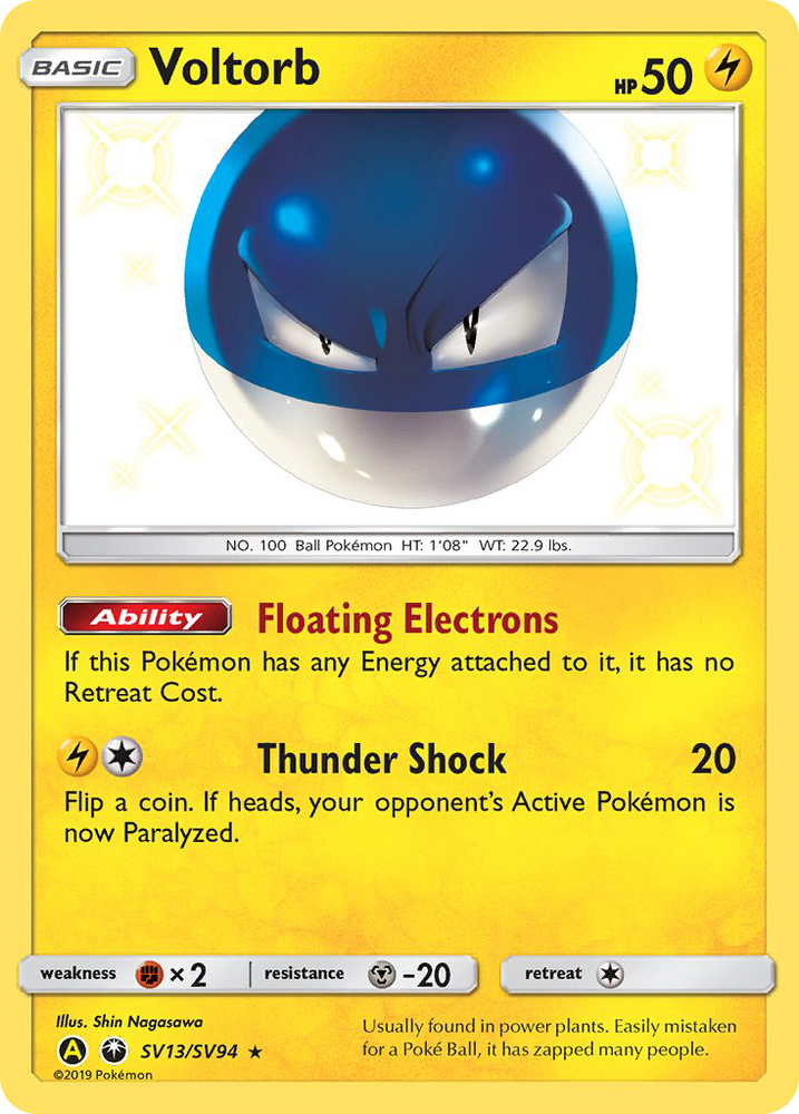 Pokemon | Voltorb (SV13/SV94) [Sun & Moon: Hidden Fates - Shiny Vault] | The Nerd Merchant