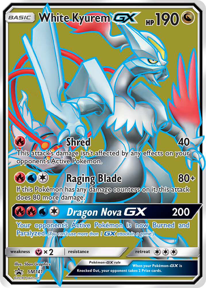 Pokemon | White Kyurem GX (SM141) [Sun & Moon: Black Star Promos] | The Nerd Merchant