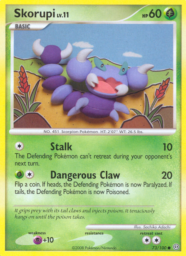 Pokemon | Skorupi (73/100) [Diamond & Pearl: Stormfront] | The Nerd Merchant
