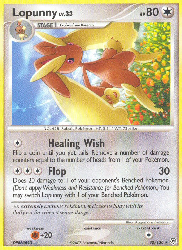 Pokemon | Lopunny (30/130) [Diamond & Pearl: Base Set] | The Nerd Merchant
