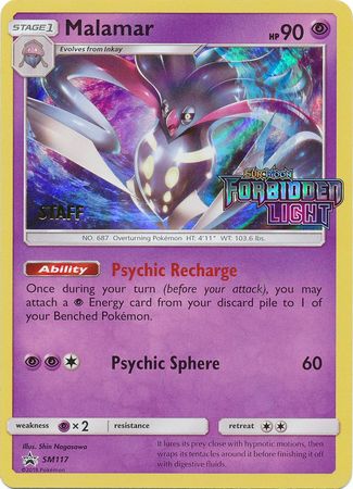 Pokemon | Malamar (SM117) (Staff Prerelease Promo) [Sun & Moon: Black Star Promos] | The Nerd Merchant
