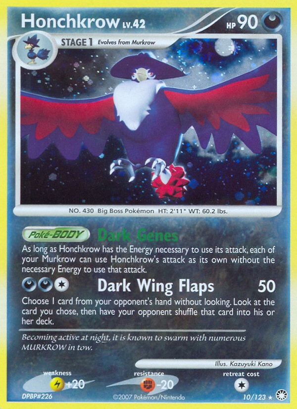 Pokemon | Honchkrow (10/123) [Diamond & Pearl: Mysterious Treasures] | The Nerd Merchant
