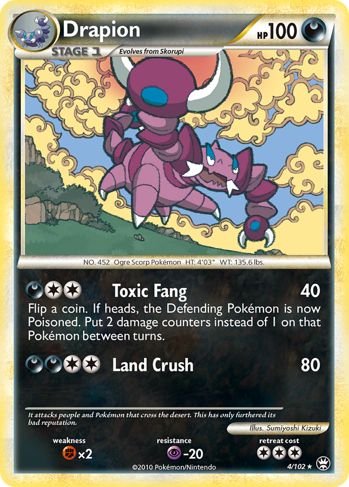 Pokemon | Drapion (4/102) [HeartGold & SoulSilver: Triumphant] | The Nerd Merchant