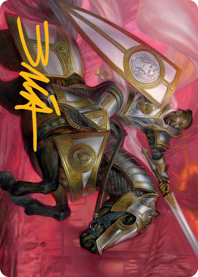 Magic | Sigiled Sentinel Art Card (Gold-Stamped Signature) [March of the Machine Art Series] | The Nerd Merchant