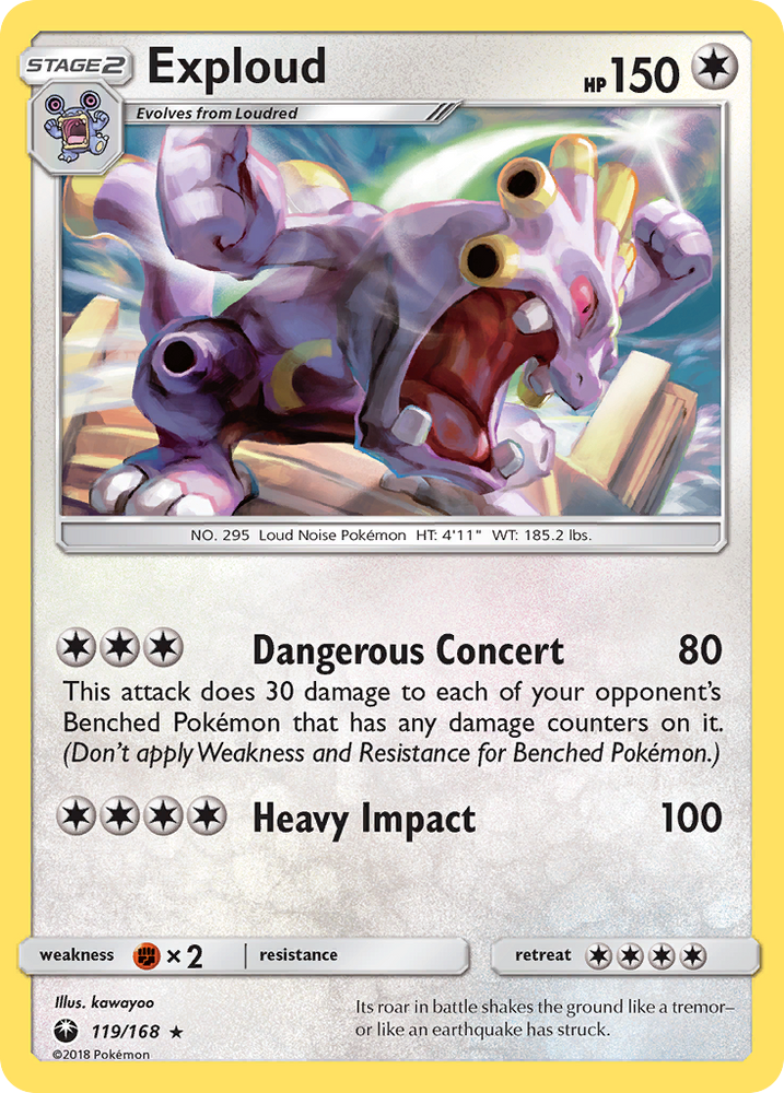 Pokemon | Exploud (119/168) [Sun & Moon: Celestial Storm] | The Nerd Merchant