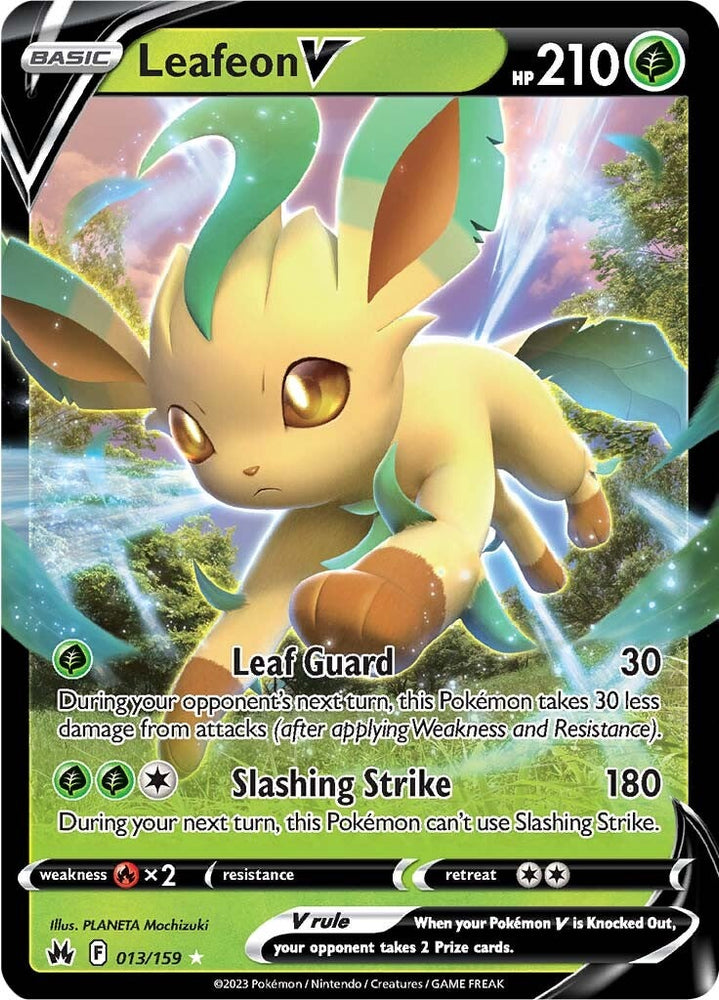 Pokemon | Leafeon V (013/159) [Sword & Shield: Crown Zenith] | The Nerd Merchant