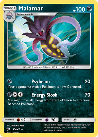 Pokemon | Malamar (90/147) [Sun & Moon: Burning Shadows] | The Nerd Merchant