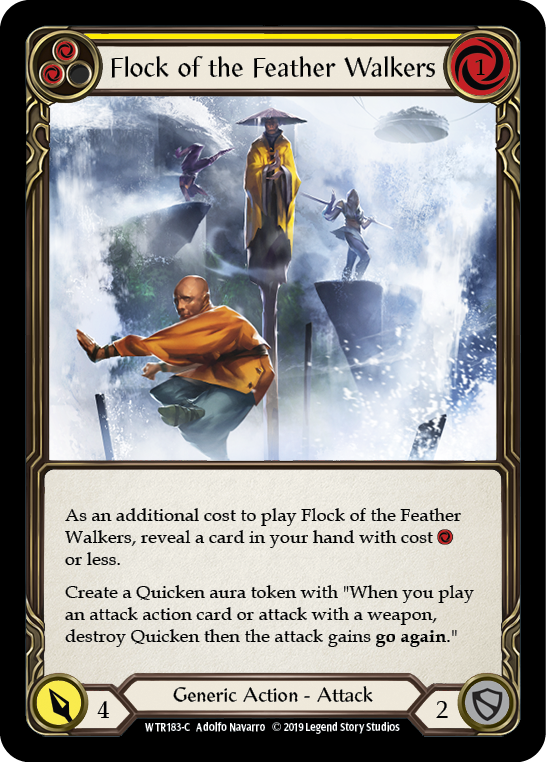 Flesh and Blood TCG | Flock of the Feather Walkers (Yellow) [WTR183-C] (Welcome to Rathe)  Alpha Print Rainbow Foil | The Nerd Merchant