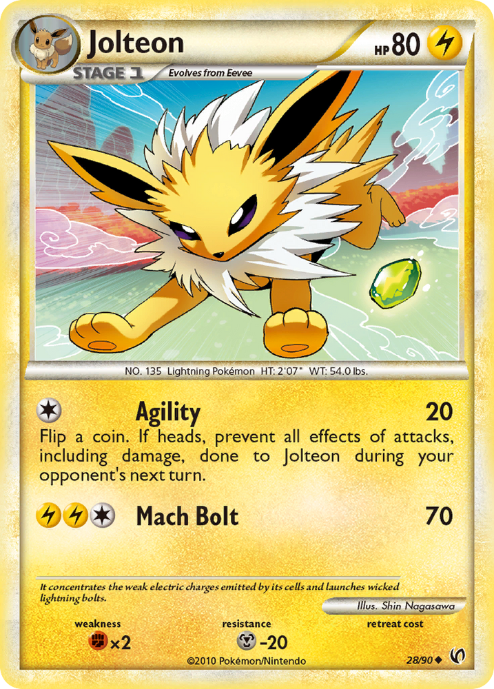 Pokemon | Jolteon (28/90) [HeartGold & SoulSilver: Undaunted] | The Nerd Merchant