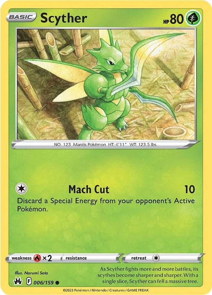Pokemon | Scyther (006/159) [Sword & Shield: Crown Zenith] | The Nerd Merchant