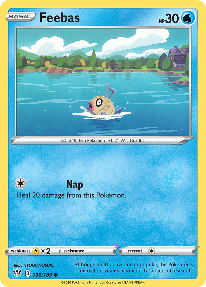 Pokemon | Feebas (038/189) [Sword & Shield: Darkness Ablaze] | The Nerd Merchant