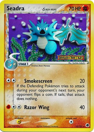Pokemon | Seadra (22/101) (Delta Species) (Stamped) [EX: Dragon Frontiers] | The Nerd Merchant