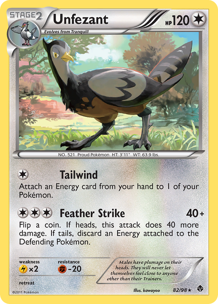 Pokemon | Unfezant (82/98) [Black & White: Emerging Powers] | The Nerd Merchant