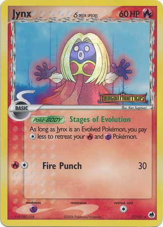 Pokemon | Jynx (17/101) (Delta Species) (Stamped) [EX: Dragon Frontiers] | The Nerd Merchant