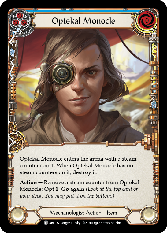Flesh and Blood TCG | Optekal Monocle [U-ARC037] (Arcane Rising Unlimited)  Unlimited Rainbow Foil | The Nerd Merchant