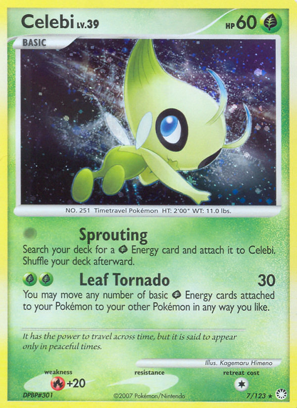 Pokemon | Celebi (7/123) [Diamond & Pearl: Mysterious Treasures] | The Nerd Merchant