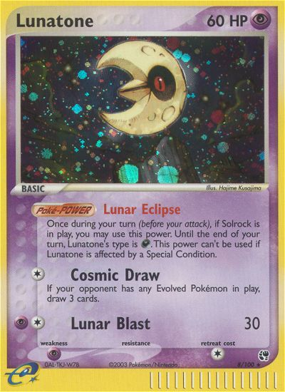Pokemon | Lunatone (8/100) [EX: Sandstorm] | The Nerd Merchant