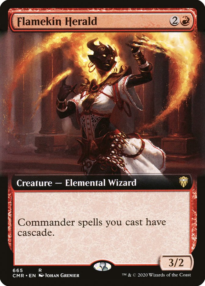 Magic | Flamekin Herald (Extended Art) [Commander Legends] | The Nerd Merchant