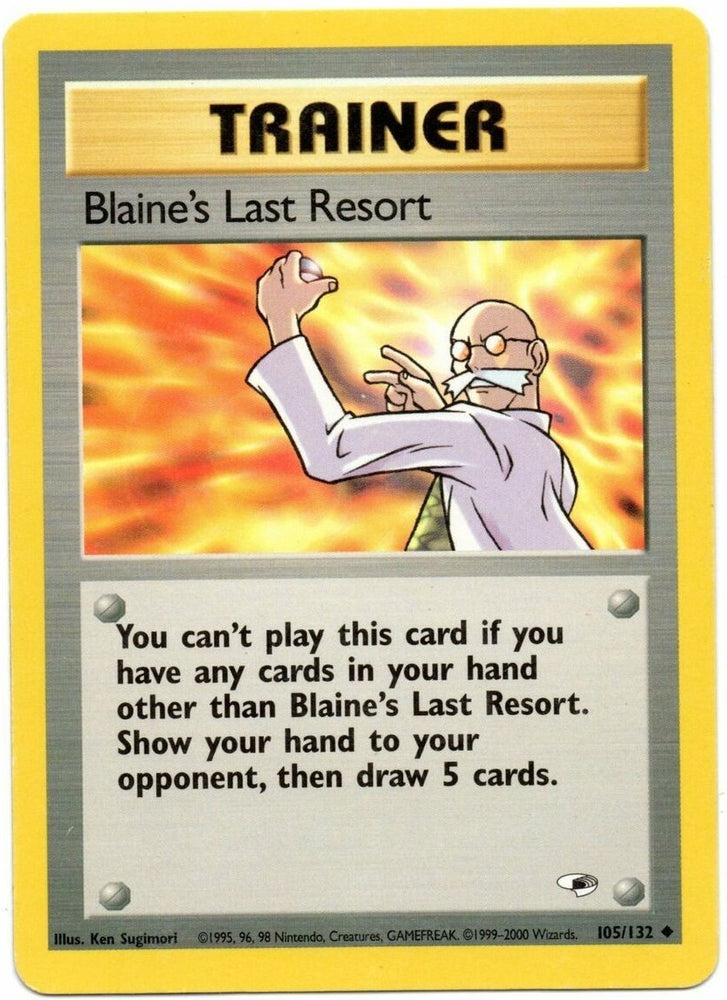 Pokemon | Blaine's Last Resort (105/132) [Gym Heroes Unlimited] | The Nerd Merchant