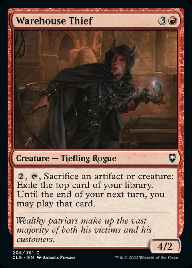 Magic | Warehouse Thief [Commander Legends: Battle for Baldur's Gate] | The Nerd Merchant