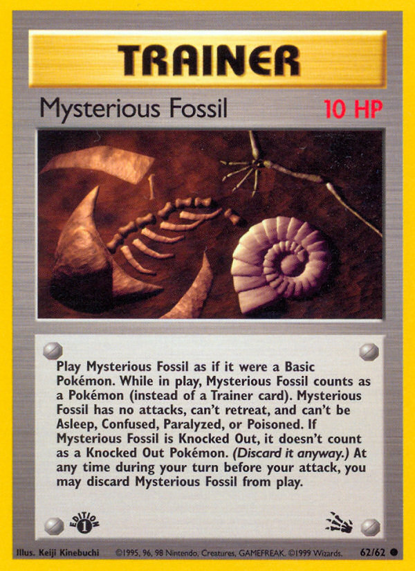 Pokemon | Mysterious Fossil (62/62) [Fossil 1st Edition] | The Nerd Merchant