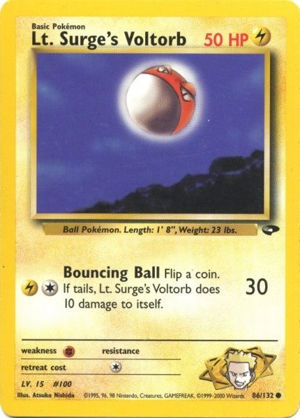 Pokemon | Lt. Surge's Voltorb (86/132) [Gym Challenge Unlimited] | The Nerd Merchant