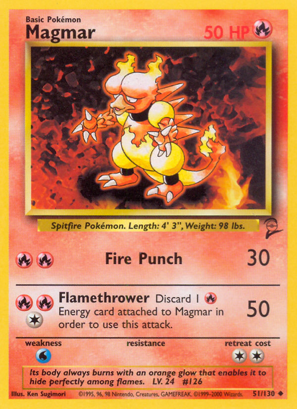 Pokemon | Magmar (51/130) [Base Set 2] | The Nerd Merchant