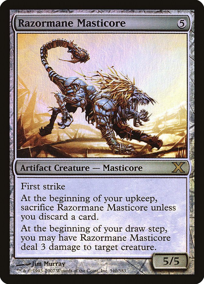 Magic | Razormane Masticore (Premium Foil) [Tenth Edition] | The Nerd Merchant