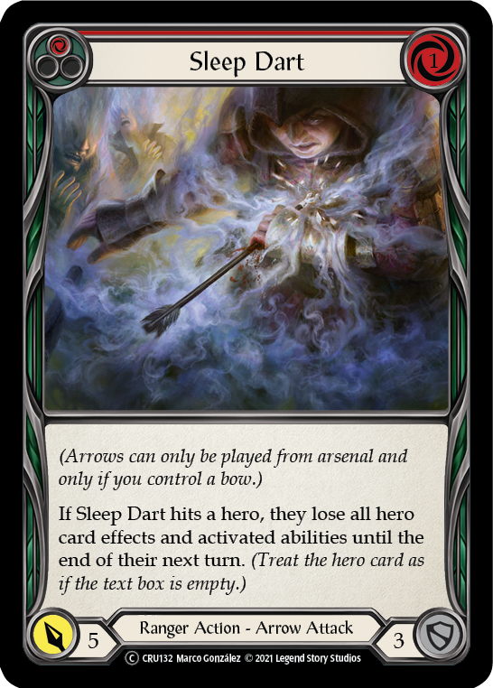 Flesh and Blood TCG | Sleep Dart (Red) [U-CRU132] (Crucible of War Unlimited)  Unlimited Normal | The Nerd Merchant