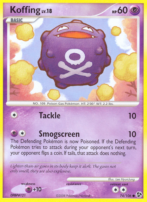 Pokemon | Koffing (74/106) [Diamond & Pearl: Great Encounters] | The Nerd Merchant