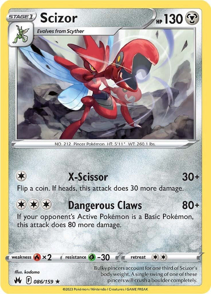 Pokemon | Scizor (086/159) [Sword & Shield: Crown Zenith] | The Nerd Merchant