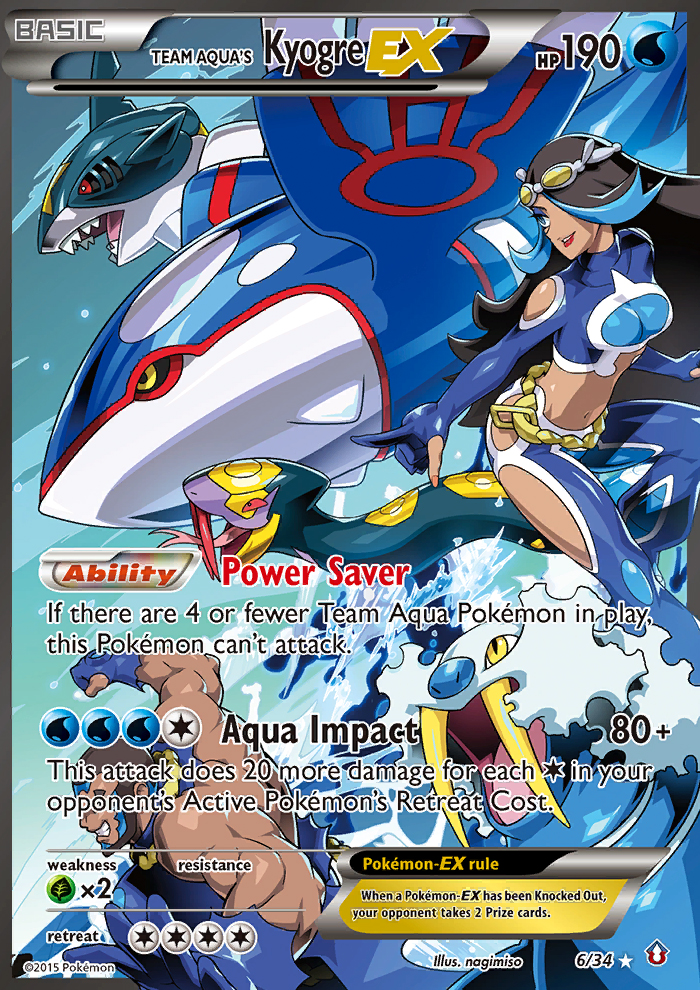 Pokemon | Team Aqua's Kyogre EX (6/34) [XY: Double Crisis] | The Nerd Merchant