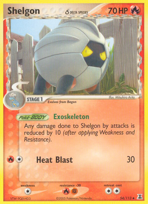 Pokemon | Shelgon (54/113) (Delta Species) [EX: Delta Species] | The Nerd Merchant