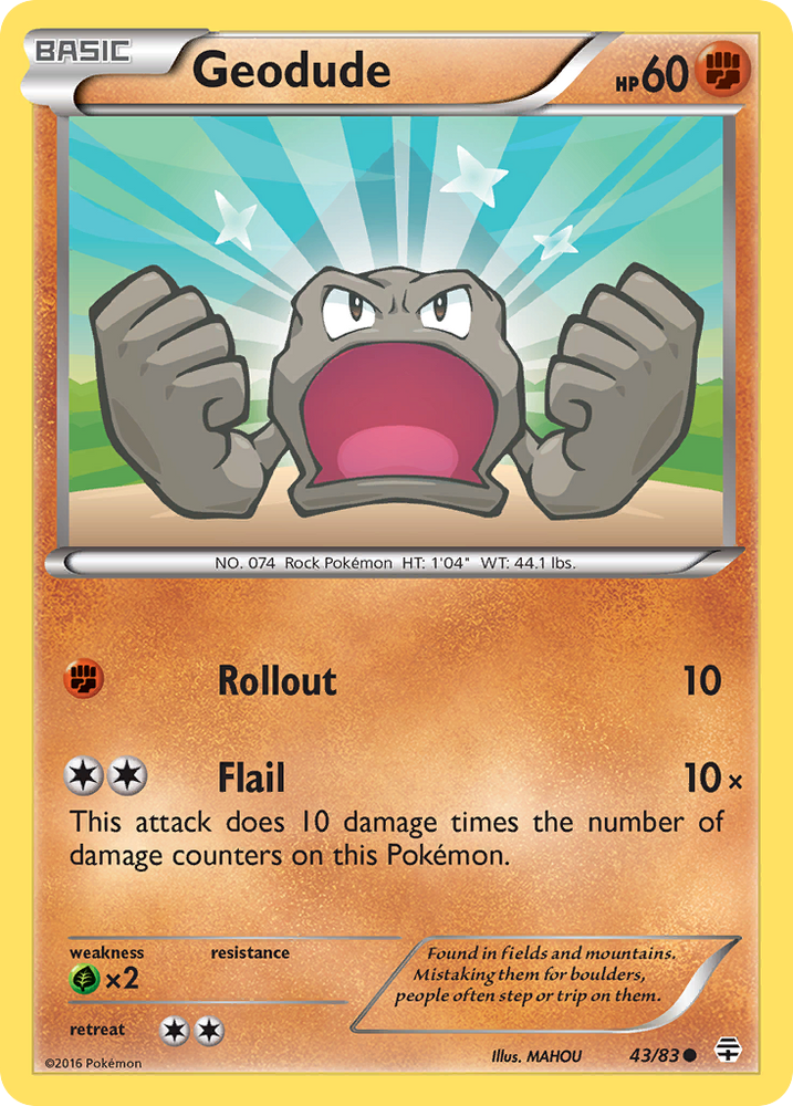 Pokemon | Geodude (43/83) [XY: Generations] | The Nerd Merchant
