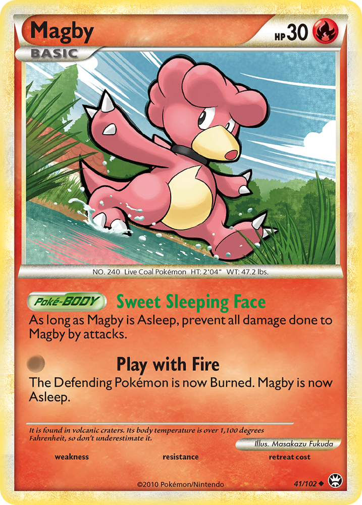Pokemon | Magby (41/102) [HeartGold & SoulSilver: Triumphant] | The Nerd Merchant
